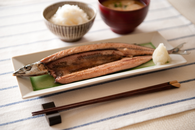 秋刀魚と味噌汁F2.8