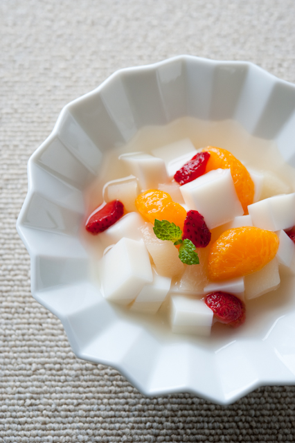 レモン風味の杏仁豆腐F7.1